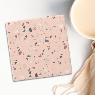 Dessous-de-verre En Pierre Motif sans couture en terrazzo italien abstrait mo