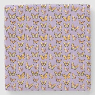 Dessous-de-verre En Pierre Motif sans papillon. Papillon monarque