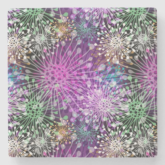 Dessous-de-verre En Pierre Motif tacheté vif (Devant)