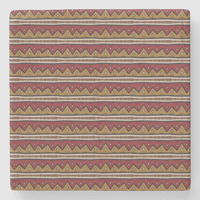 Dessous-de-verre En Pierre Motif tribal (Devant)