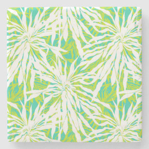 Dessous-de-verre En Pierre Motif tropical de palmettes