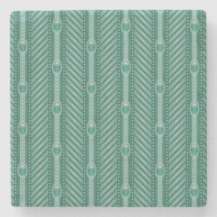 Dessous-de-verre En Pierre Motif turquoise ornemental