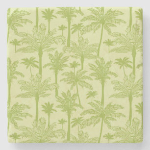 Dessous-de-verre En Pierre Motif vert de palmiers