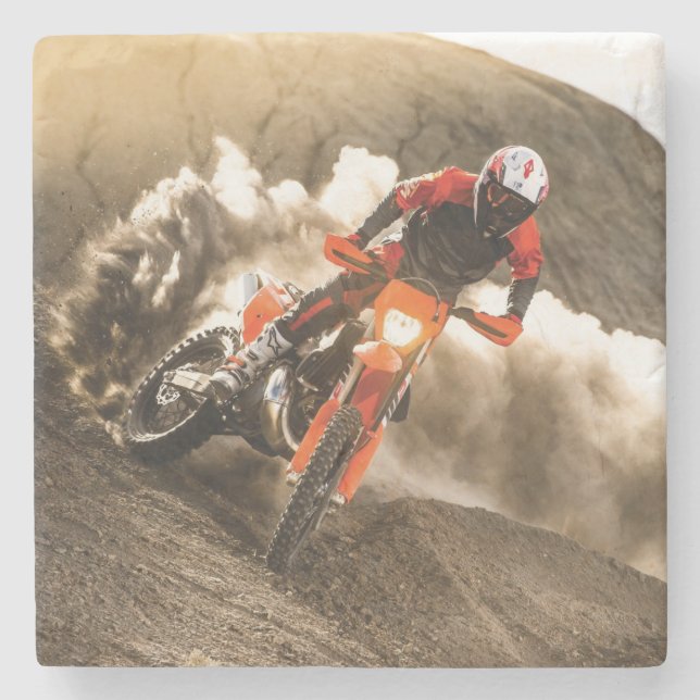 Dessous-de-verre En Pierre Motocross Rider (Devant)