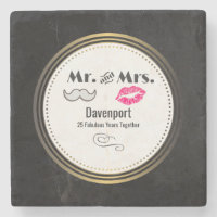 Moustache & Lèvres M. & Mme - Anniversaire