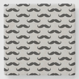 Dessous-de-verre En Pierre Moustaches noires et grises