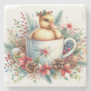 Dessous-de-verre En Pierre Mug de Noël Canard