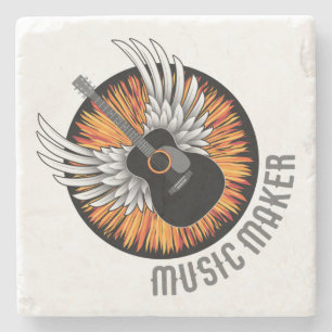 Dessous-de-verre En Pierre Music Maker (guitare)