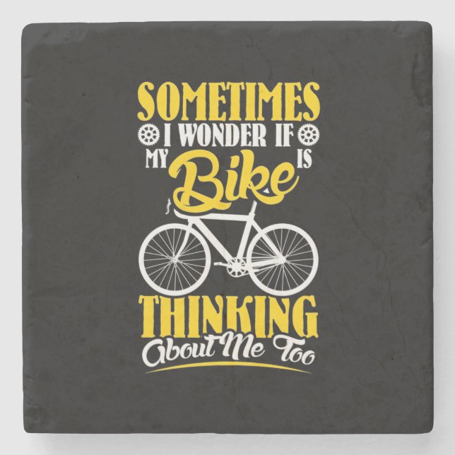 Dessous-de-verre En Pierre My Bike Thinking About (Devant)