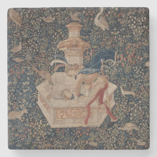 Dessous-de-verre En Pierre Narcisse au Puits, Tapisserie Médiévale