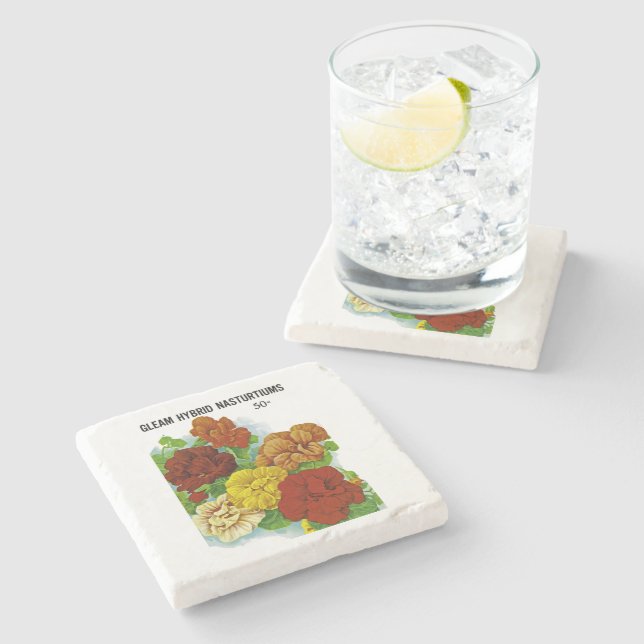 Dessous-de-verre En Pierre Nasturtsiums (Côté)
