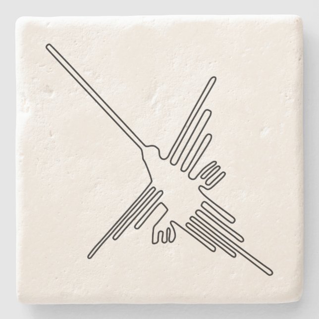 Dessous-de-verre En Pierre Nazca Pérou oiseau ancien géoglyphe symbole mystèr (Devant)