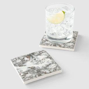 Dessous-de-verre En Pierre Neige Abstraite