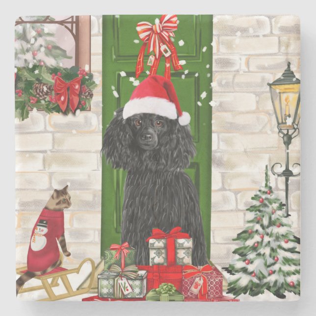Dessous-de-verre En Pierre Noël aux canicules (Devant)