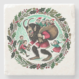 Dessous-de-verre En Pierre Noël Krampus
