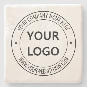 Dessous-de-verre En Pierre Nom du logo d'entreprise personnalisé Site Web Des