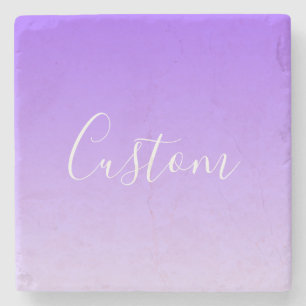 Dessous-de-verre En Pierre Nom du script curatif et Ombre violet clair modifi