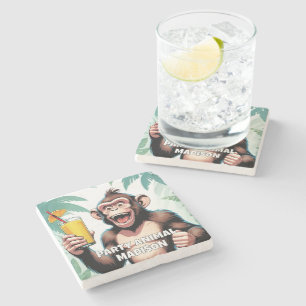 Dessous-de-verre En Pierre Nom personnalisé / Animal de partie texte