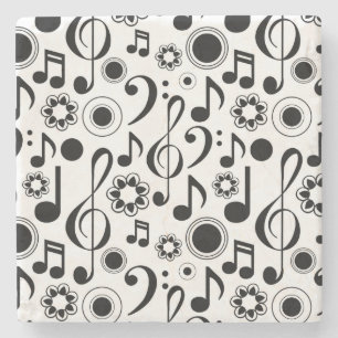 Dessous-de-verre En Pierre Notes et clefs de musique