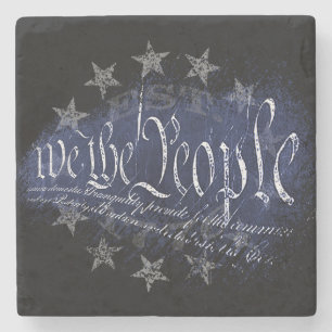 Dessous-de-verre En Pierre NOUS LE PEUPLE 13 ÉTOILES Drapeau Américain 1776