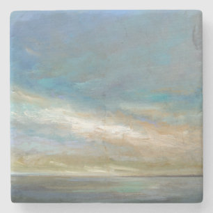 Dessous-de-verre En Pierre Nuages côtiers avec océan