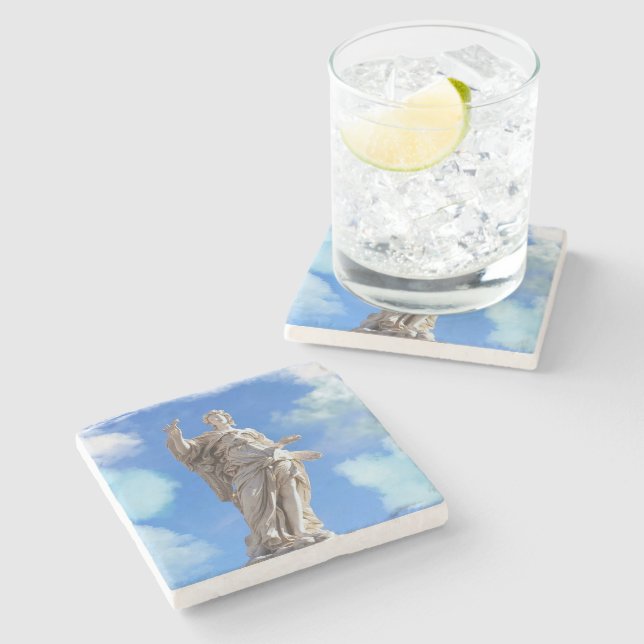 Dessous-de-verre En Pierre Nuages de sculpture romaine (Côté)