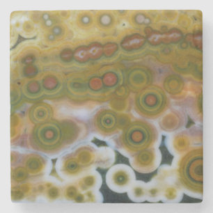 Dessous-de-verre En Pierre Océan Jasper de couleur jaune
