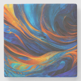 Dessous-de-verre En Pierre Ocean Lava "Astralswirl"