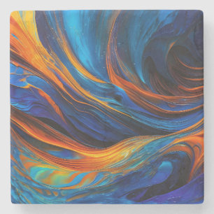 Dessous-de-verre En Pierre Ocean Lava "Astralswirl"