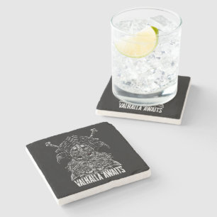 Dessous-de-verre En Pierre Odin ravens Viking Mythologie Valhalla attend