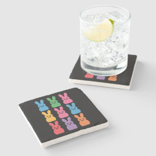 Dessous-de-verre En Pierre Oeufs de lapin de Pâques Plaid Leopard