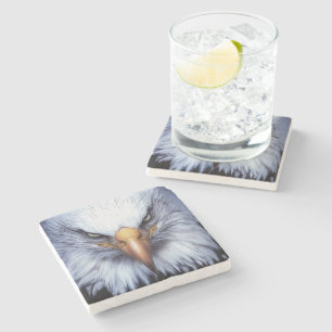 Dessous-de-verre En Pierre Oiseau d'aigle à tête blanche