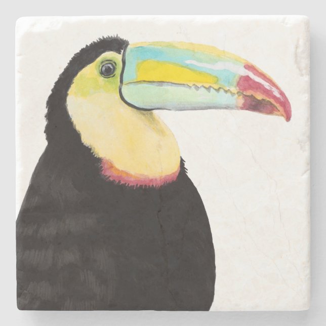 Dessous-de-verre En Pierre Oiseau tropical Toucan (Devant)