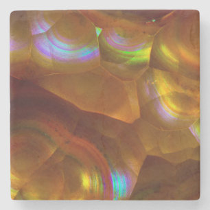 Dessous-de-verre En Pierre Opéra d'incendie orange d'Iridescente