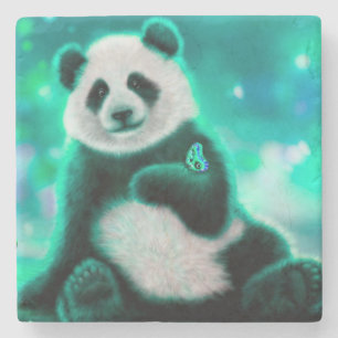 Dessous-de-verre En Pierre Ours Panda