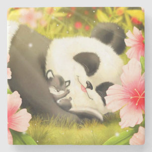 Dessous-de-verre En Pierre Ours Panda
