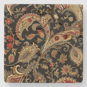 Dessous-de-verre En Pierre Paisley, Victorien, Gothique,