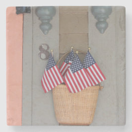 Dessous-de-verre En Pierre Panier de drapeaux - Martha's Vineyard