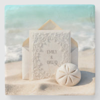 Papeterie de mariage avec dollar de sable de plage