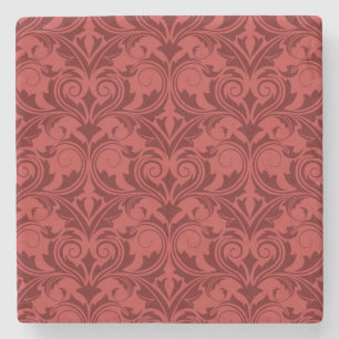 Dessous-de-verre En Pierre Papier peint rouge