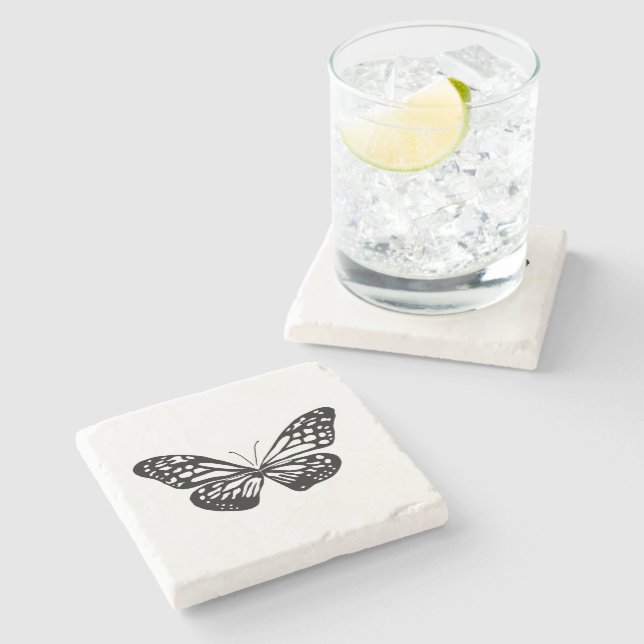 Dessous-de-verre En Pierre papillon (Côté)