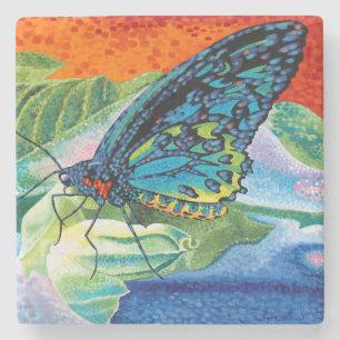Dessous-de-verre En Pierre Papillon II