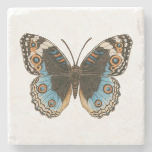Dessous-de-verre En Pierre Papillon Pansy Bleu
