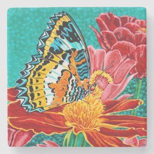 Dessous-de-verre En Pierre Papillon pointu I