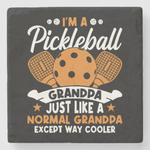 Dessous-de-verre En Pierre Papy joueur de pickleball cool