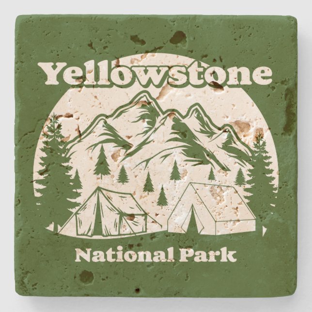Dessous-de-verre En Pierre Parc national de Yellowstone (Devant)
