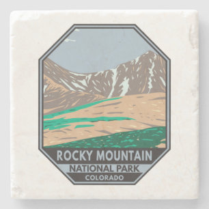 Dessous-de-verre En Pierre Parc national des Rocheuses Colorado Grays Peak