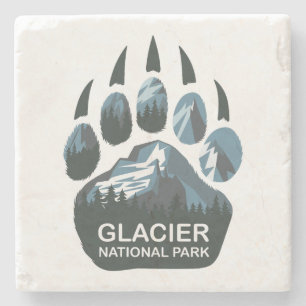 Dessous-de-verre En Pierre Parc national du Glacier Bear Paw