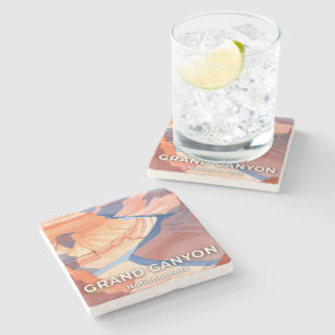 Dessous-de-verre En Pierre Parc national du Grand Canyon aquarelle voyage