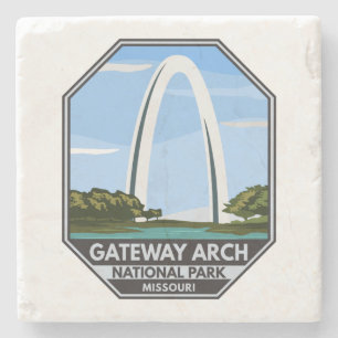 Dessous-de-verre En Pierre Parc national Gateway Arch Missouri